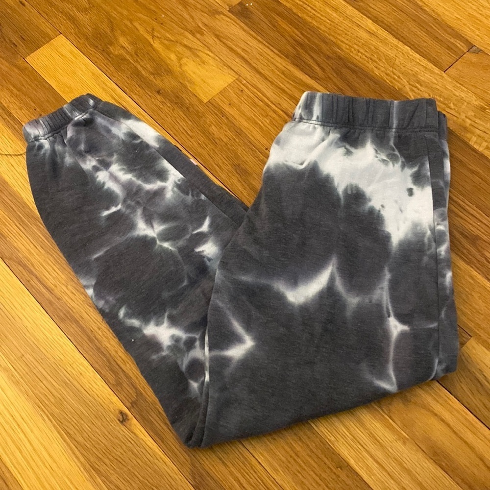 Vintage Havana Girls Gray and White Tie Dye Joggers Size L